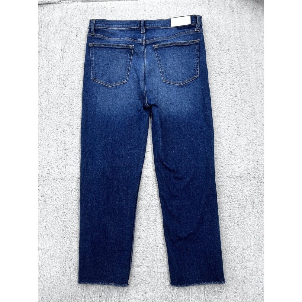 Re/Done Jeans Womens Sz 32 70s Stove Pipe Dark Wash Denim Button Fly - Picture 11 of 14